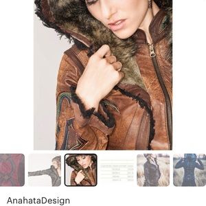 Women's Rainbow leather Serpent  jacket-  handmade